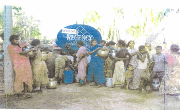 Supply of drinking water, rural area of Yanam