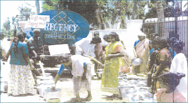 Supply of drinking water, rural area of Yanam