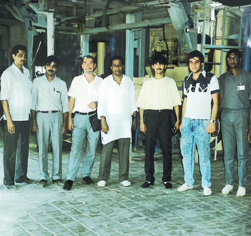 Foreign delegates visiting the Yanam Plant